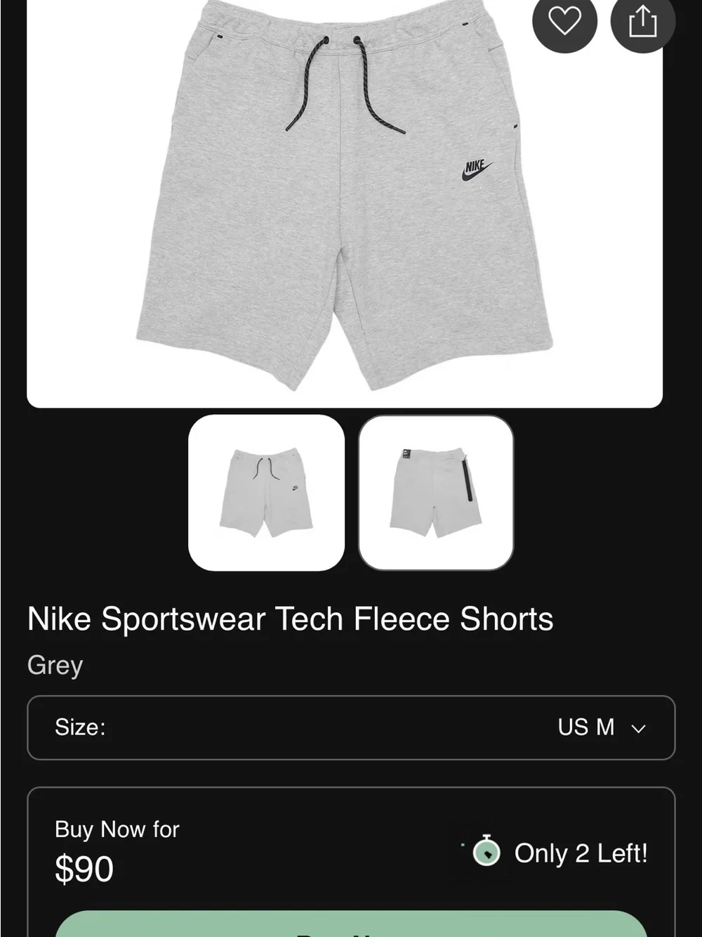 Nike sportswear tech fleece shorts